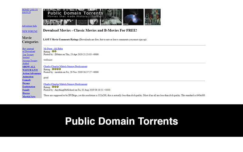 Public Domain Torrents