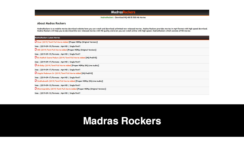 MadrasRockers (2021): Tamil Movies For Free – Download or Watch Online – Is It legal?