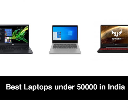 Best Laptops under 50000 in India