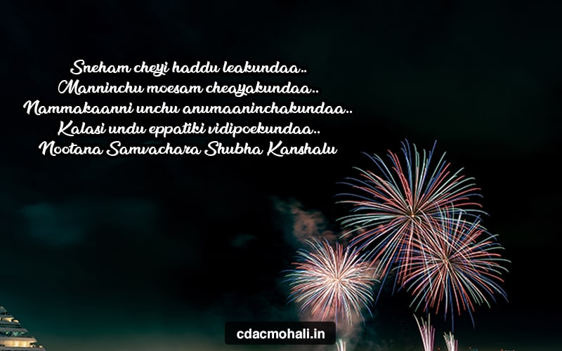 Happy New Year Shayari in Telugu