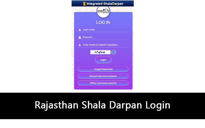 Rajasthan Shala Darpan Login