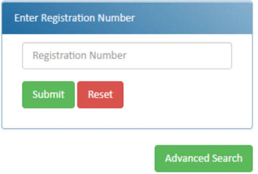 enter registration number