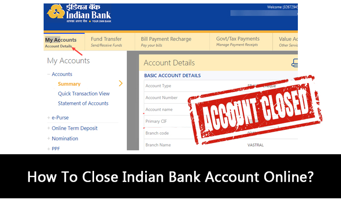 How To Close Indian Bank Account Online?