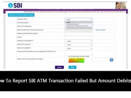 How To Report SBI ATM Transaction Failed But Amount Debited?