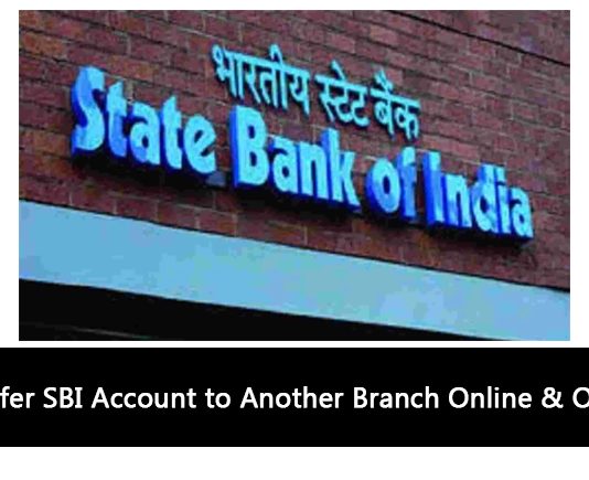 Transfer SBI Account to Another Branch Online & Offline