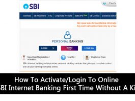 How To Activate/Login To Online SBI Internet Banking First Time Without A Kit