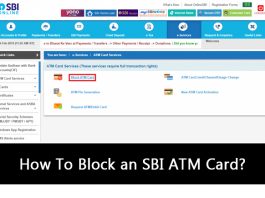 How To Block an SBI ATM Card
