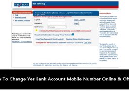 How To Change Yes Bank Account Mobile Number Online & Offline